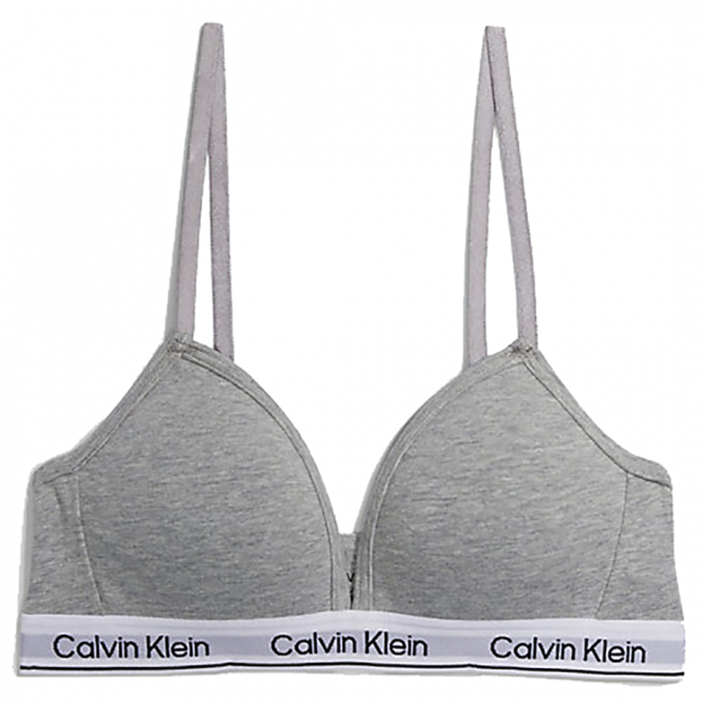 Calvin Klein Triangle Bralette BH - Grey Heather | Kalle Børnetøj & Sko