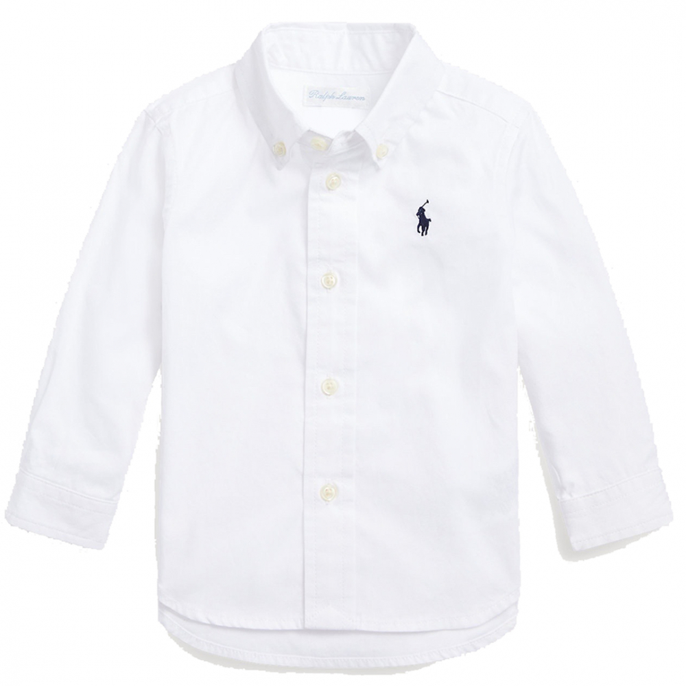 Ralph Lauren Pinpoint Skjorte - Hvid | Kalle Børnetøj & Sko