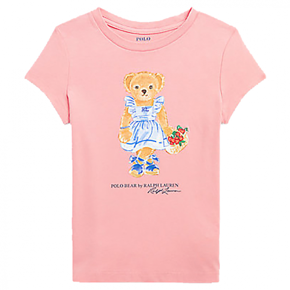 Ralph Lauren T-shirt m/Bamse - Rosa | Kalle Børnetøj & Sko