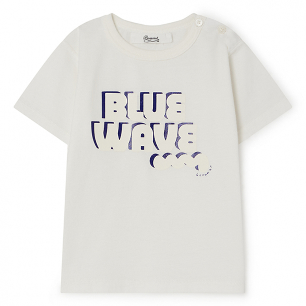 Bonpoint Blue Wave T-shirt Off White | Kalle Børnetøj & Sko