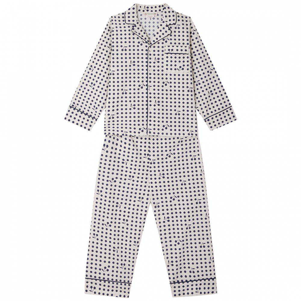 Bonpoint Pyjamas m/kirsebær og prikker Ecru | Kalle Børnetøj & Sko