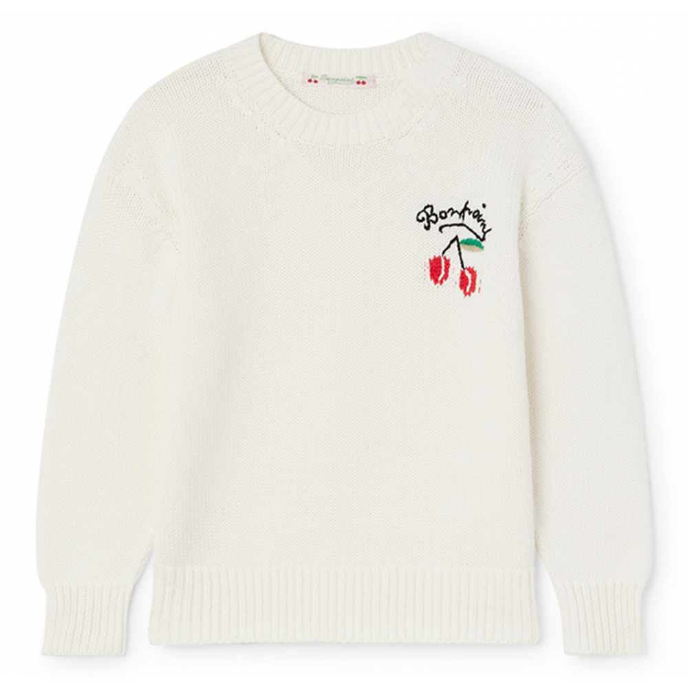 Bonpoint Sweater m/kirsebær Off White | Kalle Børnetøj & Sko