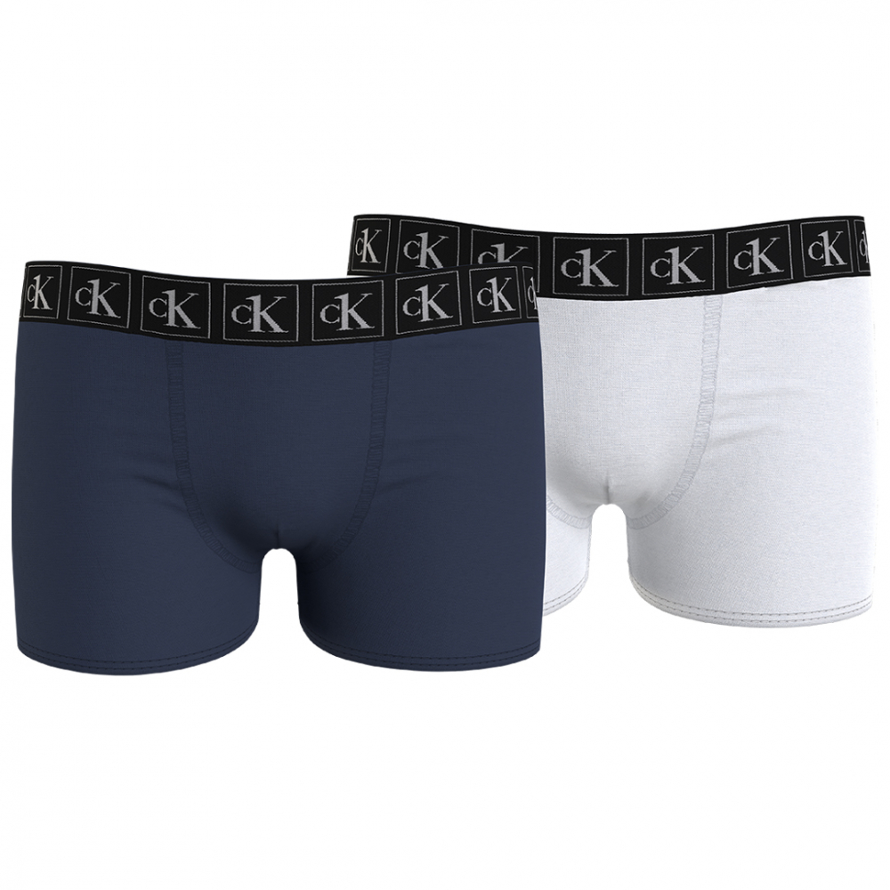 Calvin Klein 2-Pack Underwear Trunks Navy/Hvid | Kalle Børnetøj & Sko