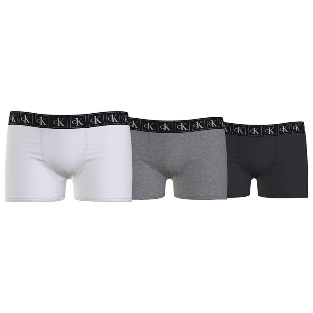 Calvin Klein Underwear 3-pack Trunk Hvid/Grå/Sort | Kalle Børnetøj & Sko