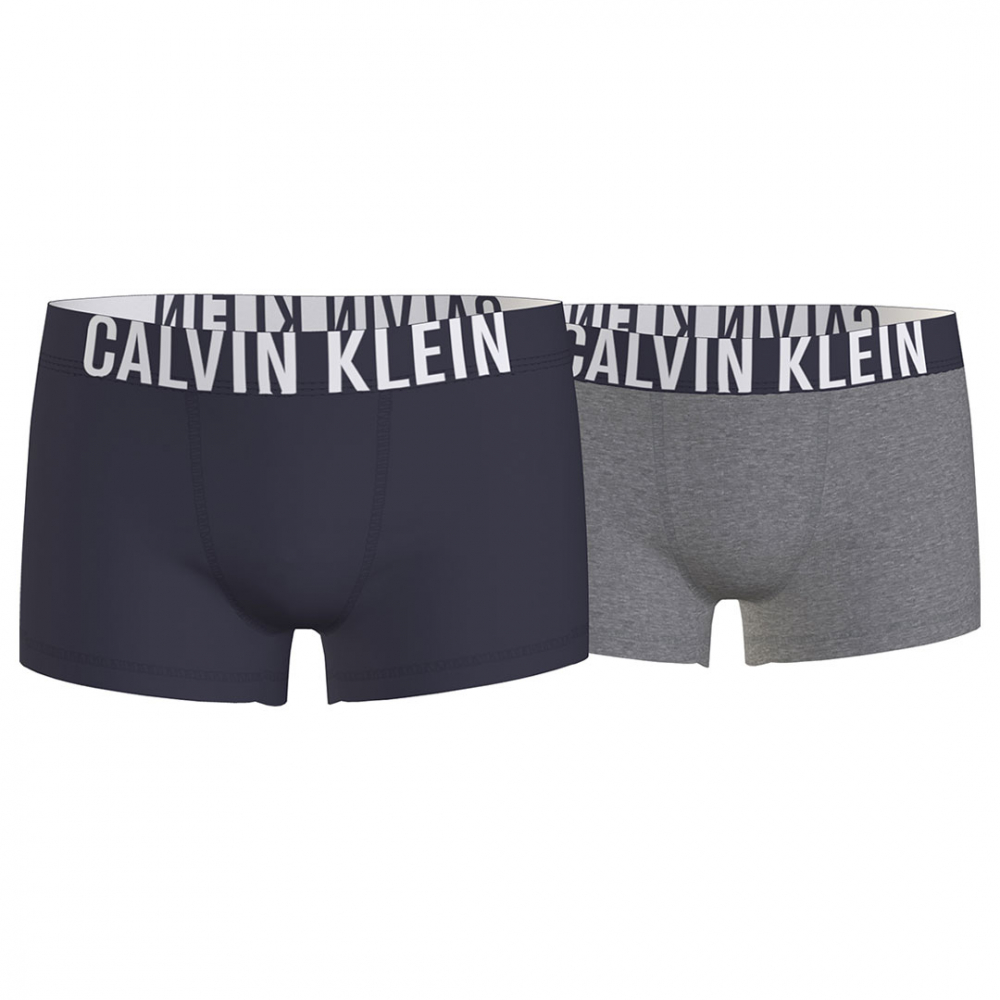 Kunde enke mastermind Calvin Klein Underwear Trunk Boxer 2-pack Grey - Heather/Navy | Kalle  Børnetøj & Sko