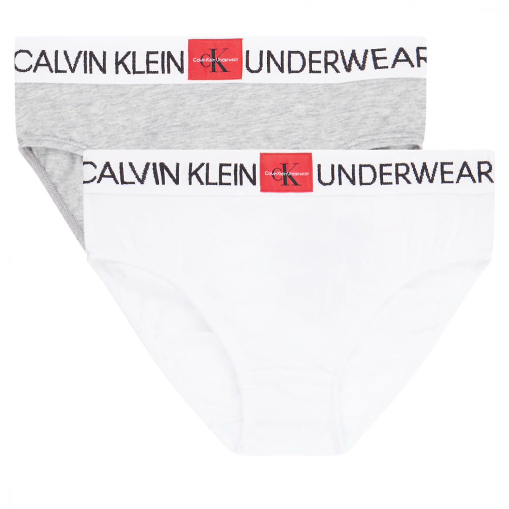 Calvin Klein Underwear Trusse 2-pack Grå/Hvid/Rød | Kalle Børnetøj & Sko