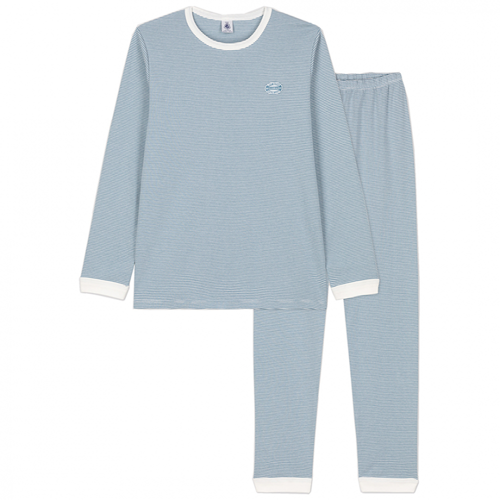 Petit Bateau Pyjamas m/striber Rover/Marshmallow | Kalle Børnetøj & Sko