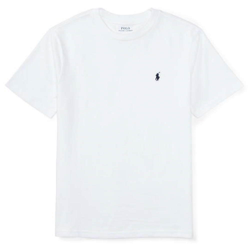 T-Shirt m/polo-logo - Hvid