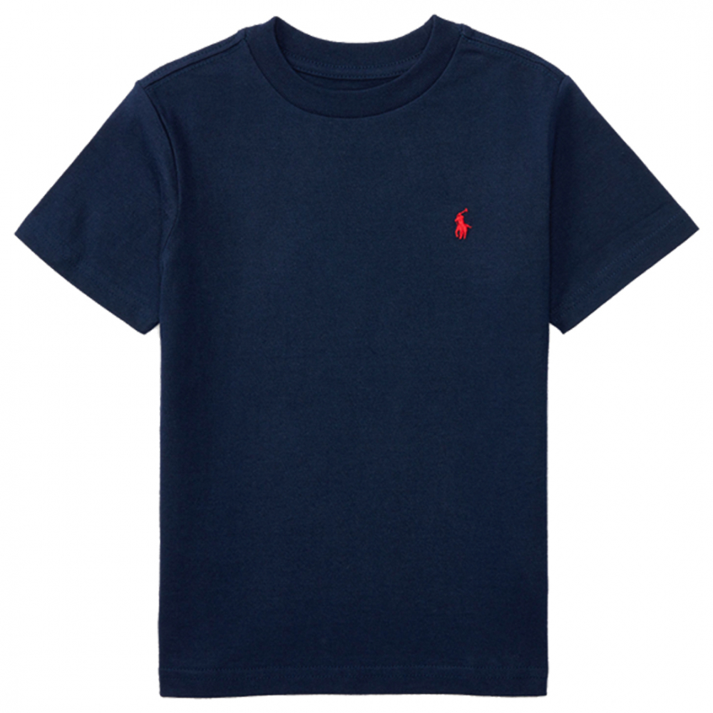 T-Shirt m/polo-logo - Navy