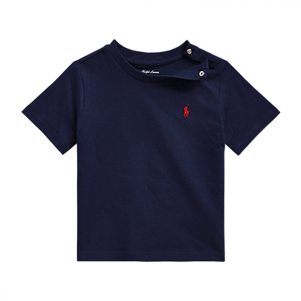 T-Shirt m/polo-logo - Navy