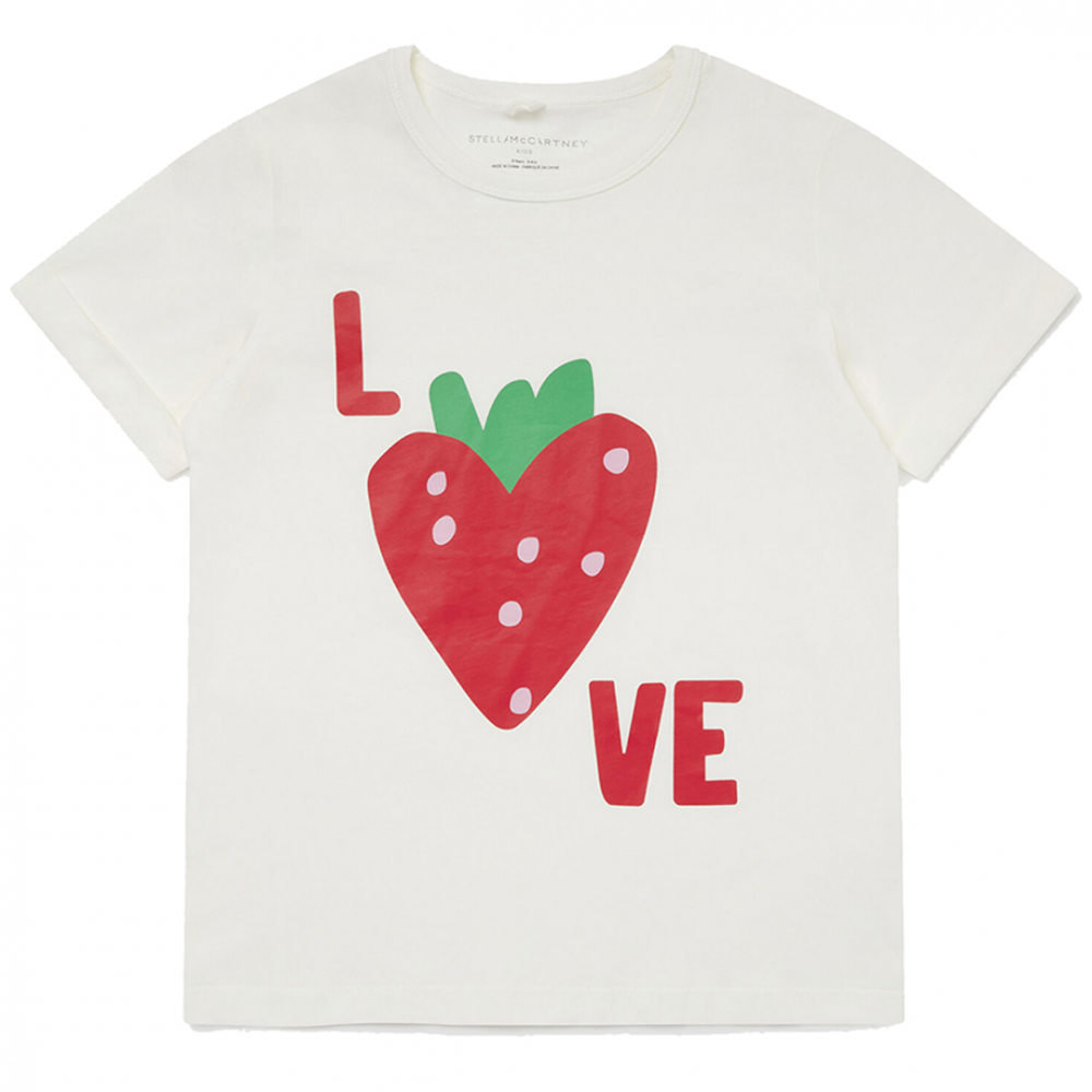Stella McCartney Kids Love T-Shirt Bianco | Kalle Børnetøj & Sko