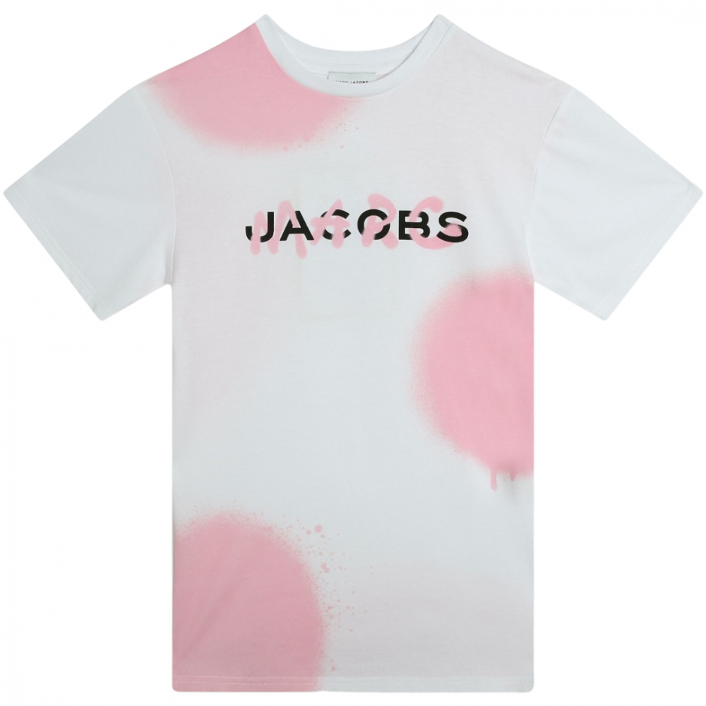 T-shirt m/Splash Print - Hvid