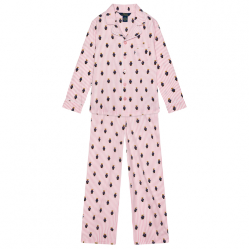 Pyjamas m/Bamser - White/Carmel Pink