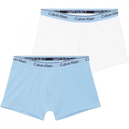 2-Pack Underwear Trunks - Raindrop Blue/White