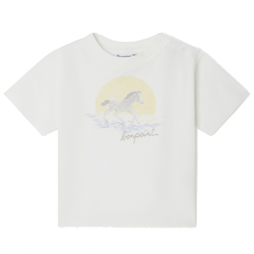 T-shirt m/Hesteprint - Hvid