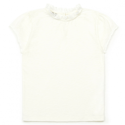 T-shirt m/Blondekrave - Hvid