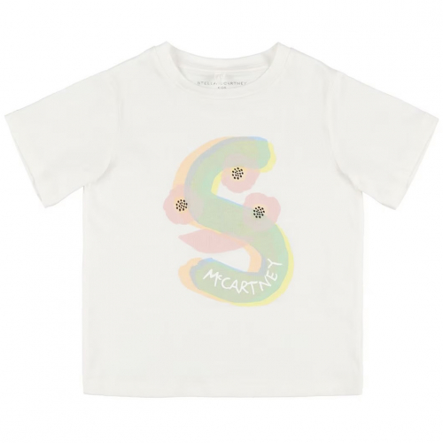 T-shirt m/S Logotryk - Ivory