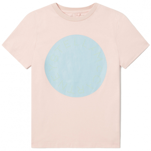 T-Shirt m/Blå Cirkel - Pink