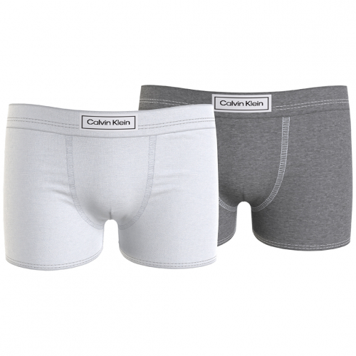 2-Pack Underwear Trunks - White/Grey Heather