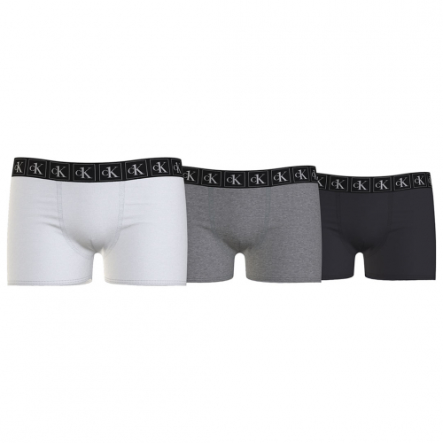 3-Pack Underwear Trunks - Hvid/Grå/Sort