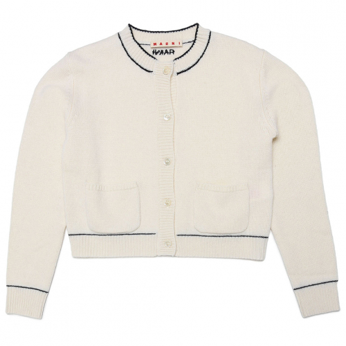 Uld/Cashmere Cardigan - Off White