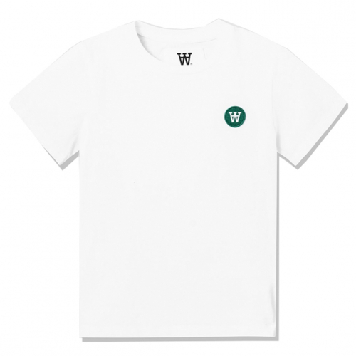 T-Shirt m/W-logo - HVid/Grøn