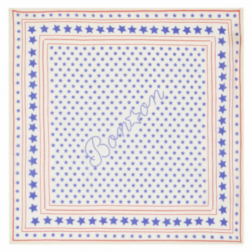 Tørklæde m/Stjerner og Logo - Creme Bonton