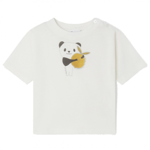 T-shirt m/Pandabjørn og Citron - Off White