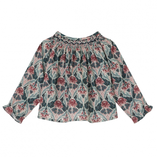 Griotte Liberty Bluse m/Smock - Figue