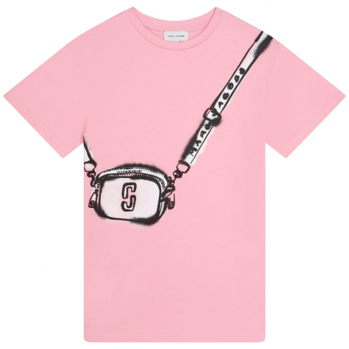 T-shirt Kjole m/Print - Pink